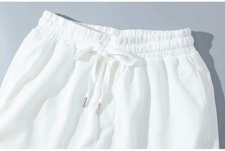 Summer fitness jogging loose sportwear set men's solid color short-sleeved casual T-shirt + shorts breathable two-piece set.