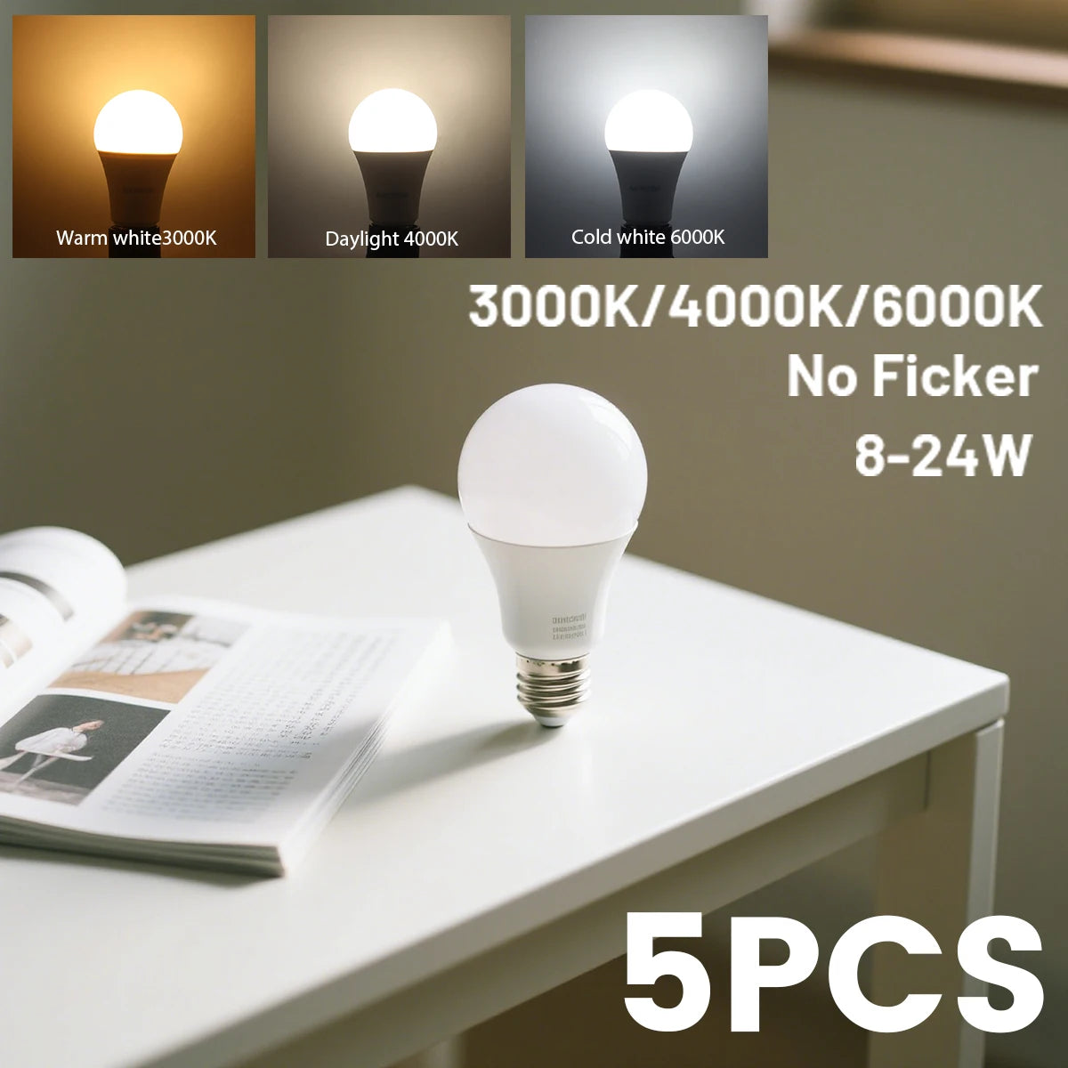 5 stücke E27 Led-lampe Lampen AC 220 V 110 V Glühbirne Real Power 20 W 18 W 15 W 12 W 10 W 9 W 8 W Lampada Wohnzimmer Hause LED Bombilla.