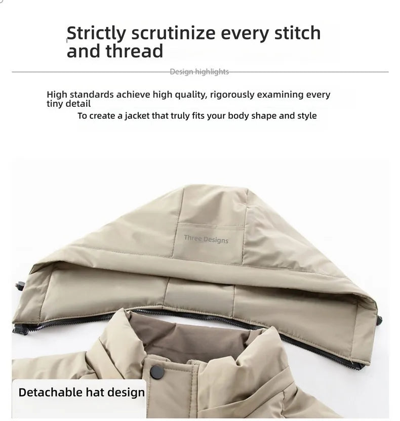 Top Grade Designer New Brand Men Parka Jacket Thick Casual Fashion Hooded Cropped Windbreaker Quilted Bubble Coats  Mens Clothes.