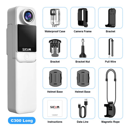 SJCAM C300 4K Action Camera Touch Screen 6-Axis Gyro Stabilization 30m Waterproof 1000+2800mAh Battery 460Min Recording
