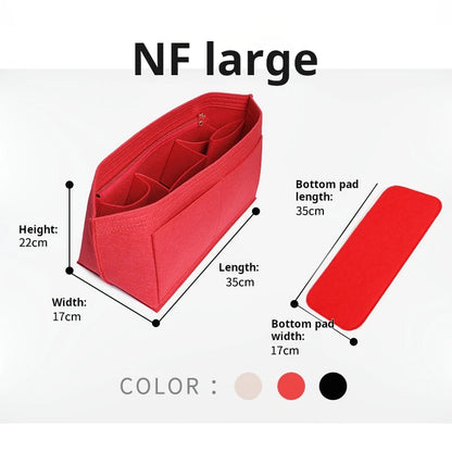 Purse Organizer Insert for Handbags, Felt Bag Organizer for Tote & Purse, Tote Bag Organizer Insert, for lv neverfull