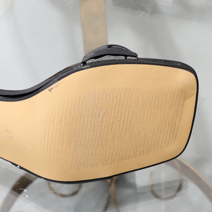 High heeled slippers 2025 Summer wear open-toed Women's sandals with thin heels 7CM Sexy red high heels Banquet shoes.