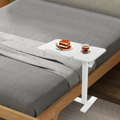 Mobiler Stehschreibtisch mit Tablettplatte, höhenverstellbar, 26–41 Zoll, drehbar, 40 kg belastbar, versteckte Räder für Home-Office-Laptops