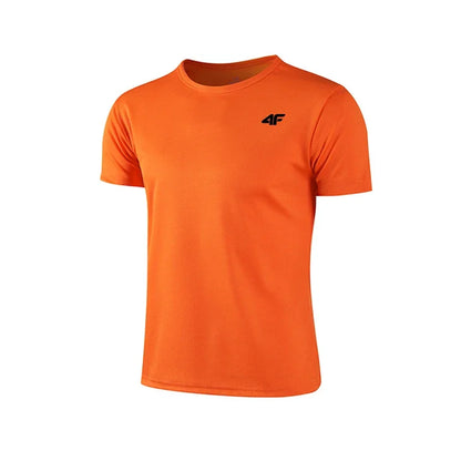 Men's Summer Exercise Trainning T-shirt High Quality Breathable Quick Dry Short Sleeved Top Marathon Gym Fitness Basketball Tees.