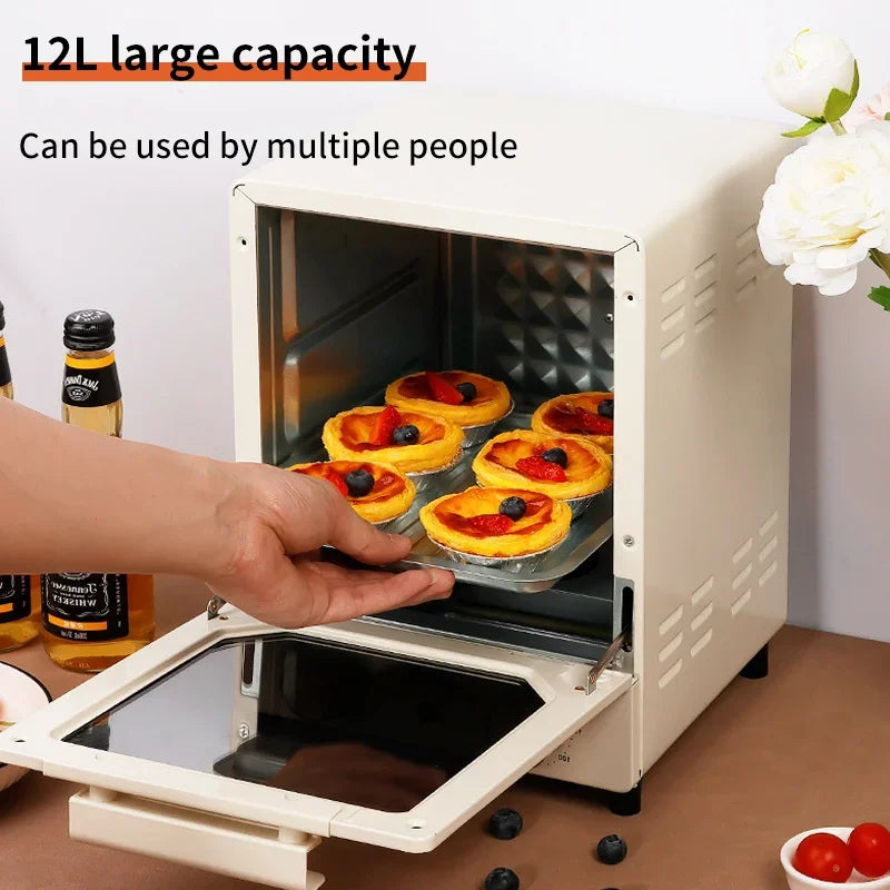 12L Large Capacity Electric Air Fryer Toaster Oven Mechanical Household Kitchen 360° Baking Convection Oven Oil-Free Deep Fryer.