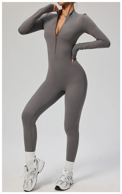 Tianyi High-Intensity Fitness Long-Sleeve Yoga Bodysuit Sensation Tight-Fitting Sportswear for Women Made in China