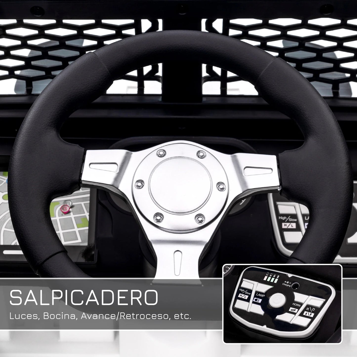 HOMCOM electric car for children + 3 years 2 Motors remote Control 100x65x72 cm.