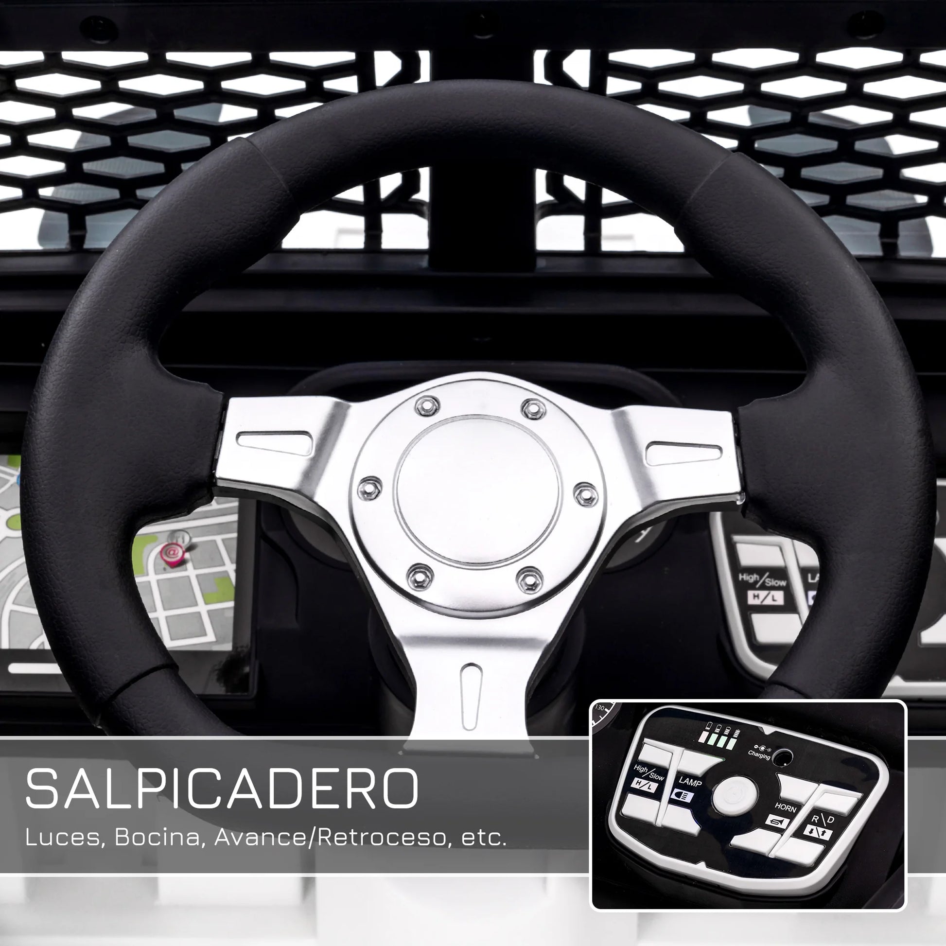 HOMCOM electric car for children + 3 years 2 Motors remote Control 100x65x72 cm.