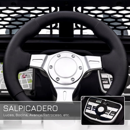 HOMCOM electric car for children + 3 years 2 Motors remote Control 100x65x72 cm.