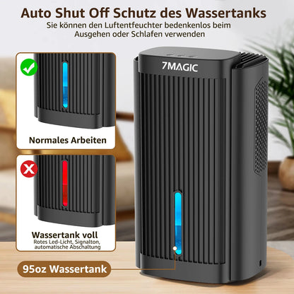 2600ml Dehumidifier Moisture Absorbers Home Air Dryer Quiet Air Dehumidifier For Home Basement Bathroom Wardrobe.