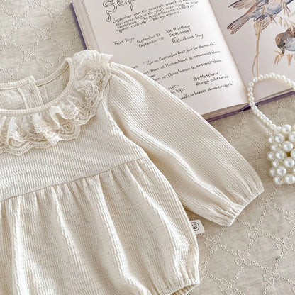 2PCS MILANCEL Frühling Baby Kleidung Spitze Kragen Säuglings Body Ein Stück Kleinkind Niedliche Prinzessin Outfit Kleidung für Neugeborene