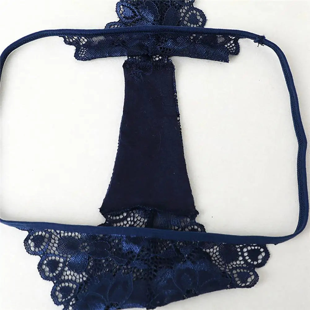 Summer Panties Women Low Rise Cotton T-Shape Panties Crochet Lace Hollow Out Breathable Thong Women Briefs Thin.