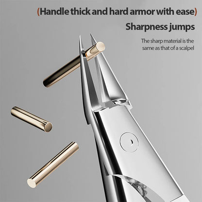 Stainless Steel Thick Nail Clippers Toenail Cutters Pedicure Manicure Tools Non-Splash Ingrown Paronychia Correction Tool.