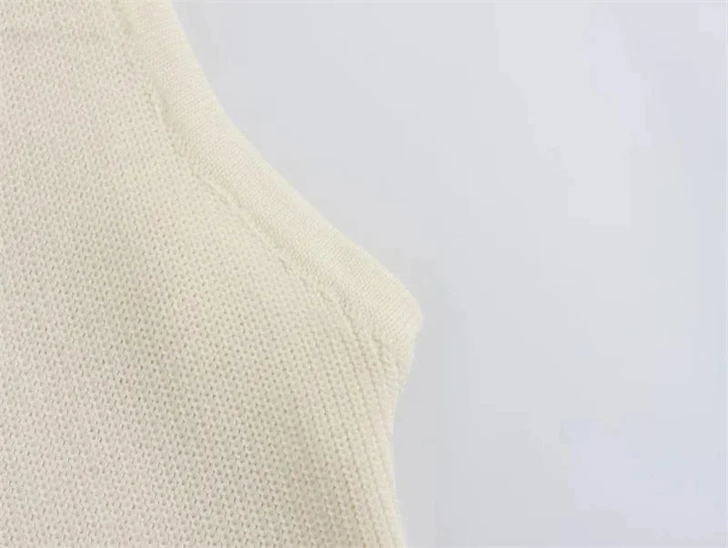 Tossy Strick-Maxikleid mit gerippter Strickjacke, weiblich, hohe Taille, schlanke Tasche, ärmellos, elegantes Partykleid, Damen-Strickwaren, langes Kleid.