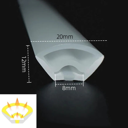 360° Glowing Round LED Neon Tube Rope Lamp Flexible Silicone Diffuser Channel WS2811 WS2812B Soft IP65 Outdoor Tape Strip Lights