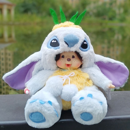 2023 New 20cm Kawaii Cartoon Animation Doll MONCHICHI Children's Birthday Gift Christmas Gift Wedding Supplies Doll.