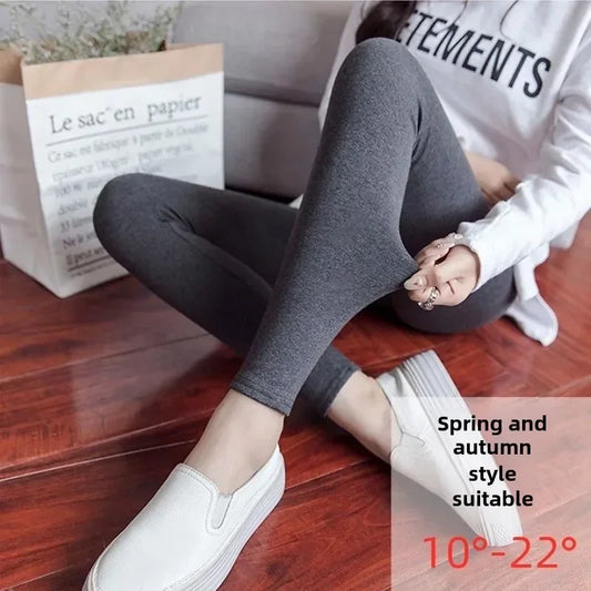 Hoch taillierte, dünne Leggings aus Modal-Baumwolle, Übergröße, Sicherheitshose, elastische Oberbekleidung, Leggings mit mittlerer Taille für Damen