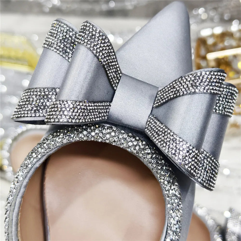 New Arrival Elegant African Party High-heeled Shoes Chain Decoration Trendy Women's Sandals Nigerian Women Wedding Pumps