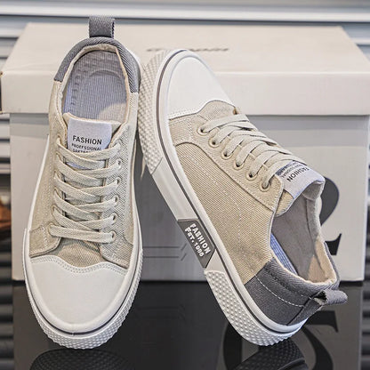 Atmungsaktive Herren-Skateschuhe aus Segeltuch mit weicher Sohle, lässige Turnschuhe, trendige, vielseitige, leichte, rutschfeste Slip-On-Sportschuhe, Größe 37–48