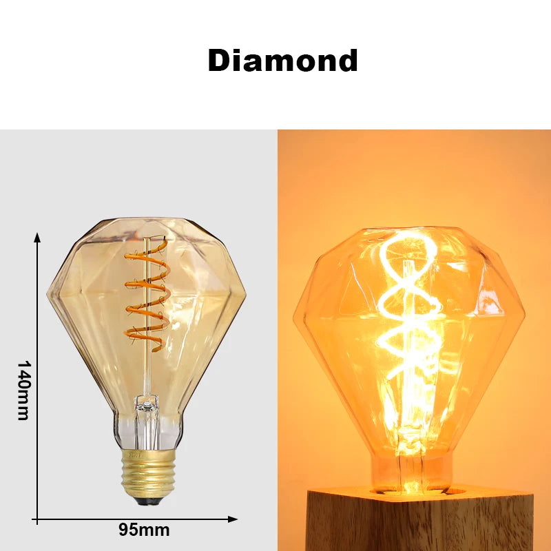 Vintage LED Edison Glühbirnen Lichter E27 AC 220V Retro Loft LED Lampe Schlafzimmer Esszimmer Für Home Dekoration innen Beleuchtung.