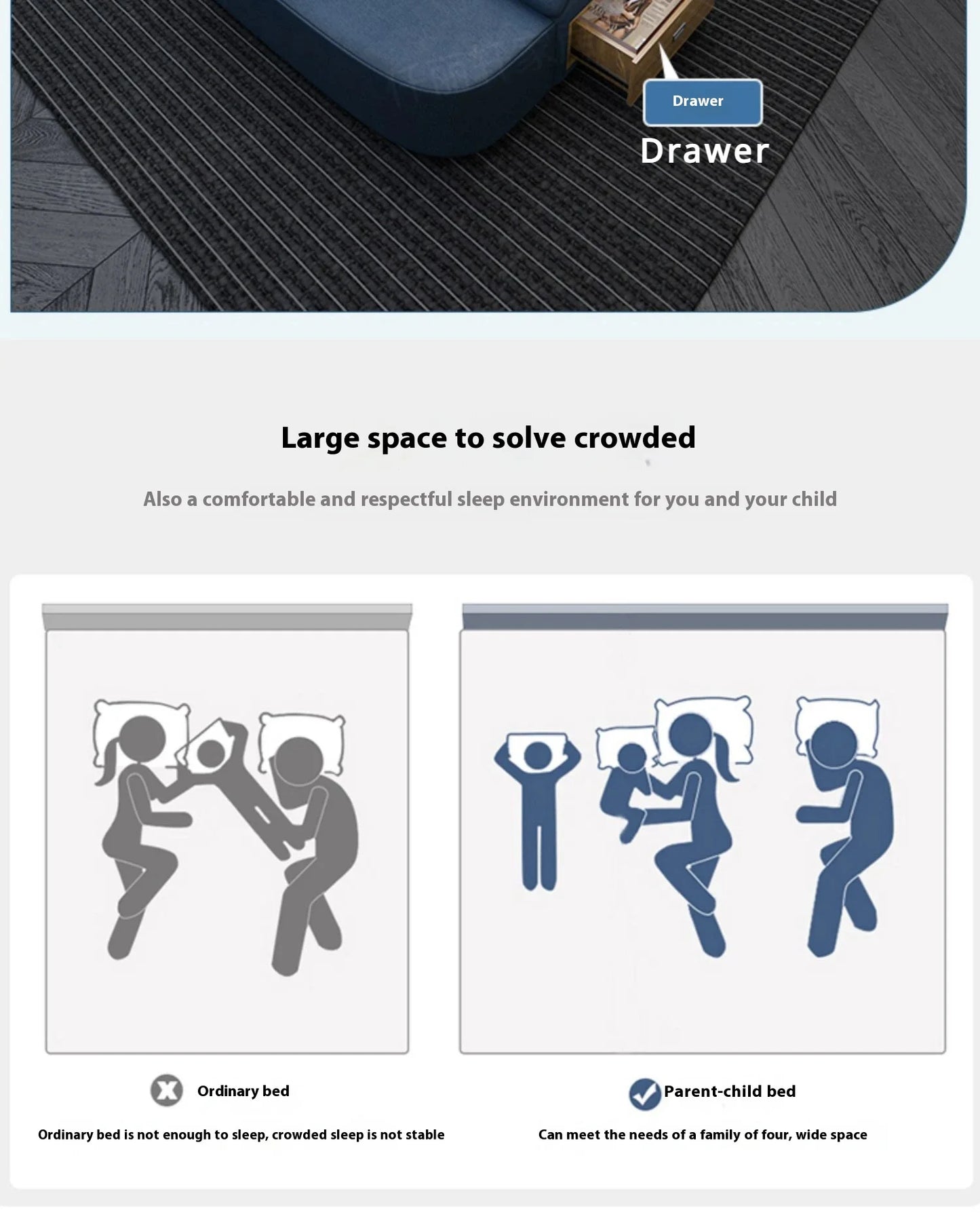 Nordic Smart Modulares Doppelbett Master Storage Luxus Designer Doppelbett Multifunktionale Leder Camas Ehe Möbel