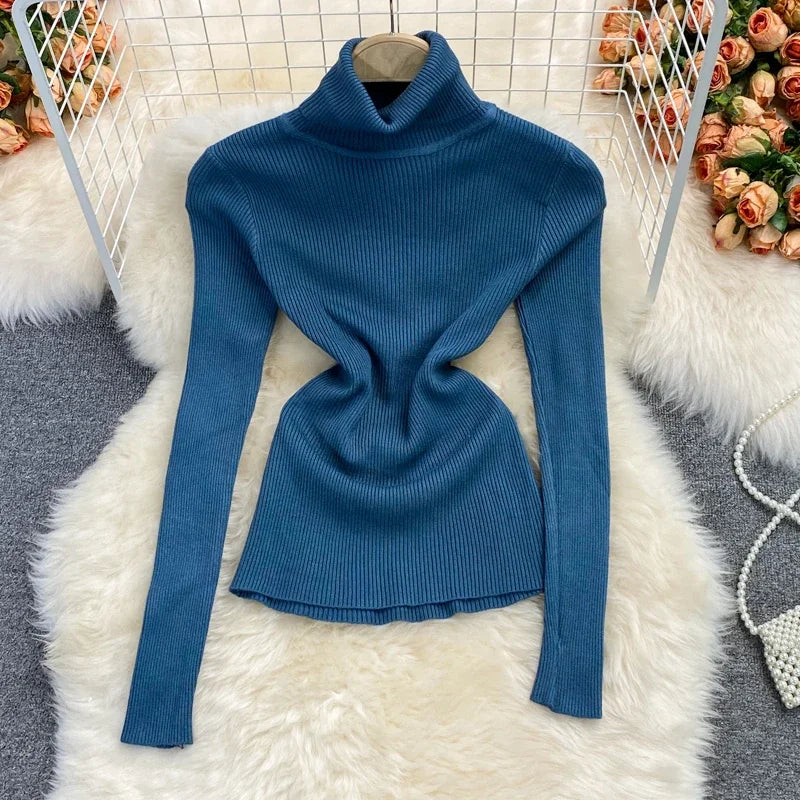 2026 neue Herbst Winter Rollkragen Langarm Gestrickte Pullover Einfarbig Multi Farbe Kaschmir Grundlegende Weiche Pullover