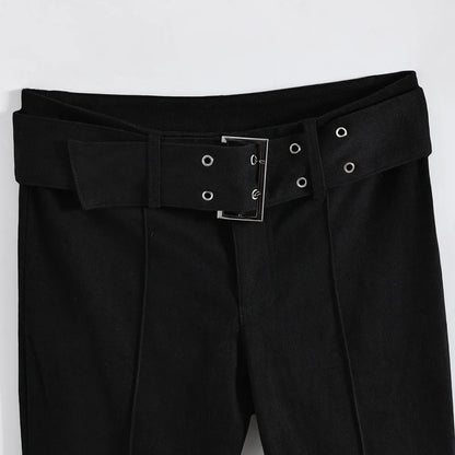 2025 Y2k Retro Emo 2000s Women's Black Flare Pants Streetwear Fashion Trousers Harajuku Wide Yoga Pants 90s Aesthetic Clothes.