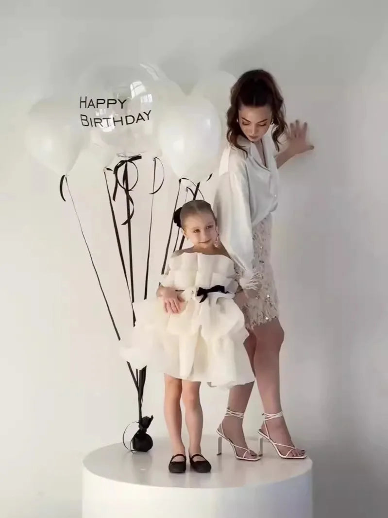 Blumenmädchenkleid für Mädchen, Prinzessinnenkleid zum ersten Geburtstag für Kinder, hochwertiges Host-Klavier-Performance-Kleid für Mädchen, stilvoll.