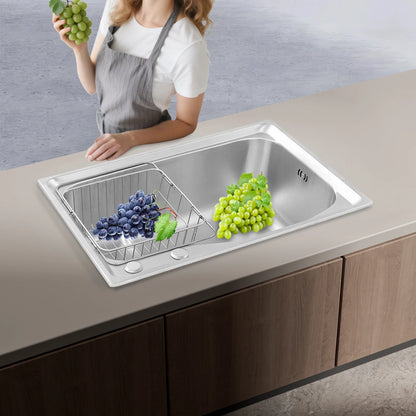 25,59 * 17,32 * 7,87 Zoll Küchenspüle-Set aus Edelstahl, multifunktional, zum Händewaschen, Reinigen von Lebensmitteln