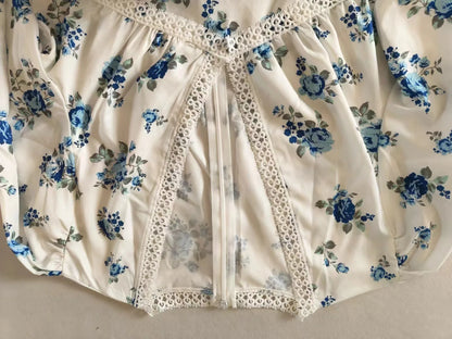 Frühling Herbst frauen Neue Kleid Temperament Süße Druck V-ausschnitt Laterne Hülse Spitze Hohe Taille Kurzes Kleid