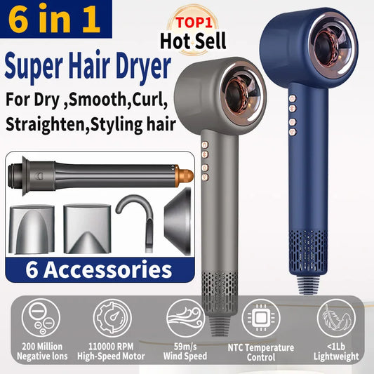 220V Super Hair Dryer 1600W Leafless Hair dryer Personal Hair Care Styling Negative Ion Tool Constant Anion Electric Hair Dryers
