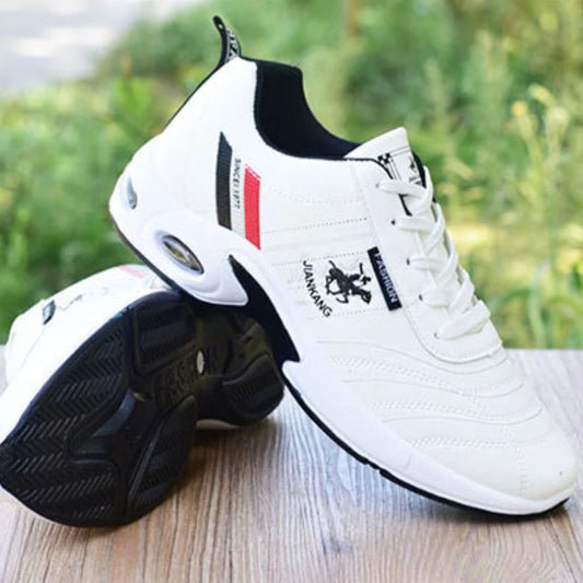 Brand Men's Sneakers Versatile Air Cushion Running Shoes Men Platform Leather Vulcanized Shoes Breathable Men Casual Sport Shoes.