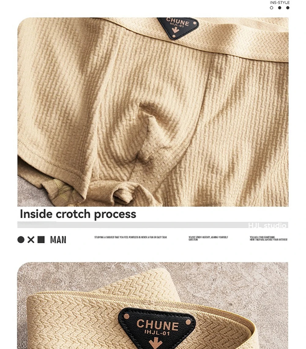3 Teile/paket 100% Baumwolle Solide Stricken Gestreiften männer Höschen Super Weiche Hygroskopischen Atmungsaktive Boxer Hohe Elastische Taille Mann Unterwäsche