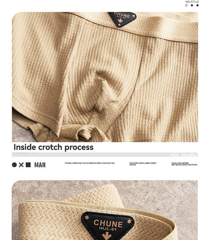 3 Teile/paket 100% Baumwolle Solide Stricken Gestreiften männer Höschen Super Weiche Hygroskopischen Atmungsaktive Boxer Hohe Elastische Taille Mann Unterwäsche