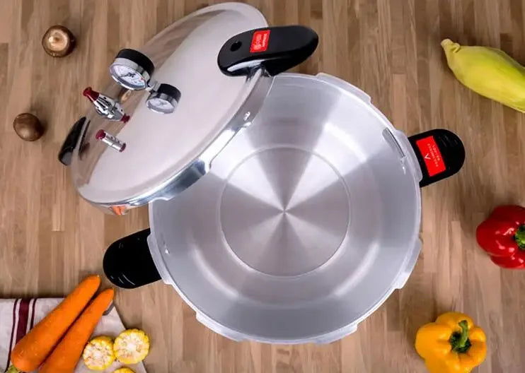 Pressure Cooker Commercial Explosion-proof Soup Pot Stew Pot Distiller Kitchen Cookware Cooking Tool Gas Stove Cooker Steamer.