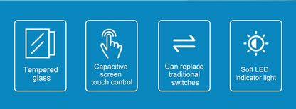SRAN Smart Switch mit Wandsteckdose 16A EU, Tuya Smart Life Home Touch Sensor WiFi Lichtschalter Weiß.