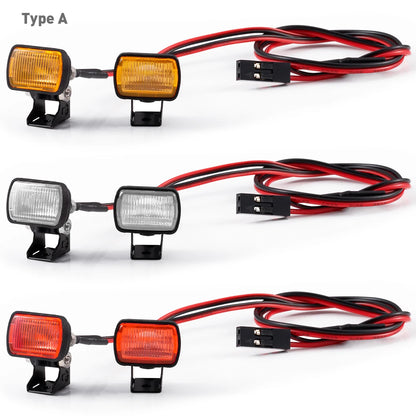 AXSPEED 1Set LED Lights Headlights Spotlight for TRX-4 TRX-6 Axial SCX10 90046 Wraith 1/10 RC Car Decoration Parts Accessories.