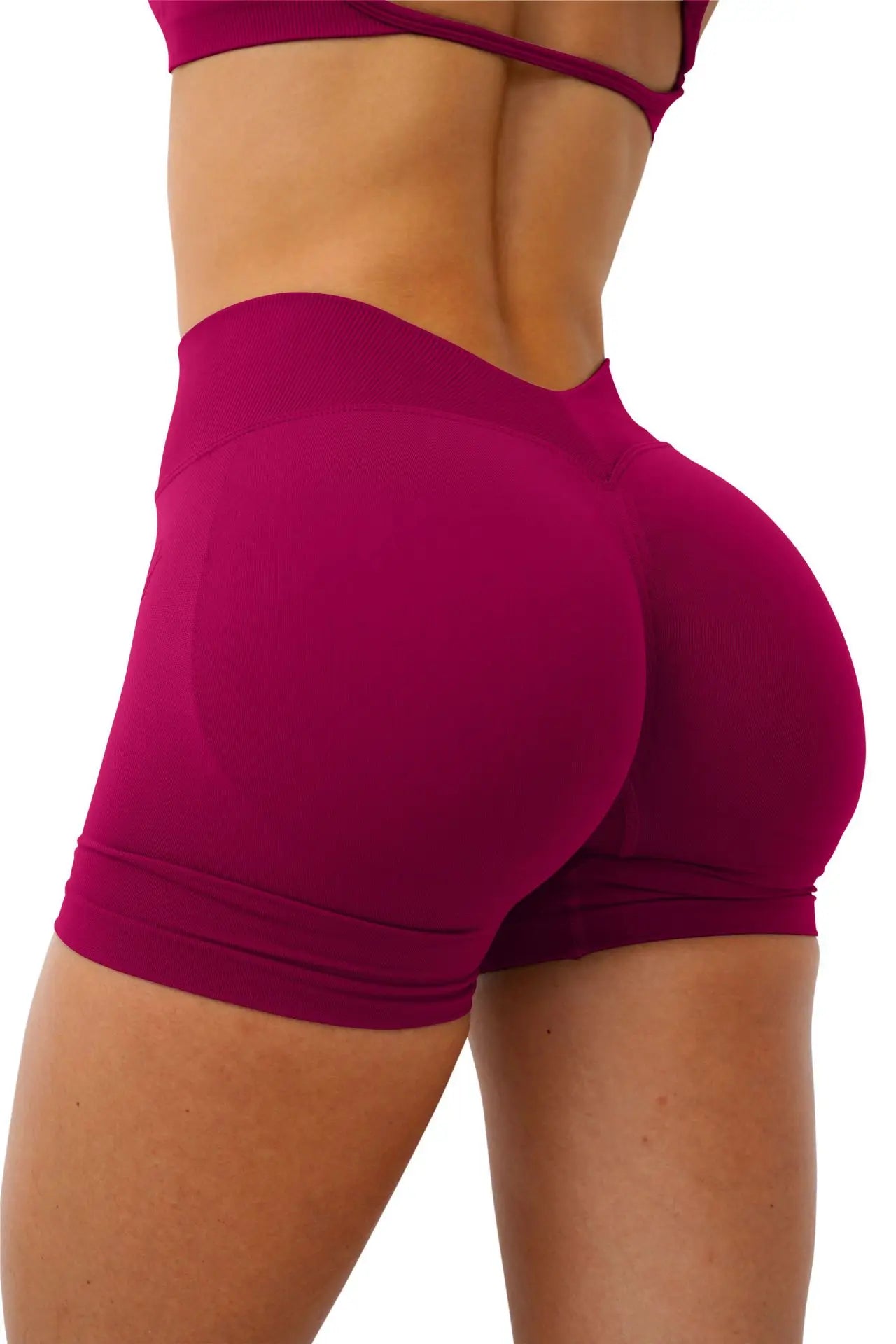 Short Gym Woman V Waist High Waist Fitness Training Yoga Clothing Running Butt Lifting Workout Leggings Cycling Sports Shorts.