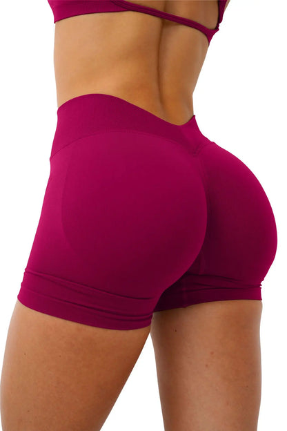 Short Gym Woman V Waist High Waist Fitness Training Yoga Clothing Running Butt Lifting Workout Leggings Cycling Sports Shorts.