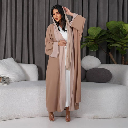 Chiffon Open Kimono Abaya Dubai Luxury 2024 Summer Turkey Muslim Kaftan Modest Dress Islam Kebaya For Women Robe Femme Musulmane.