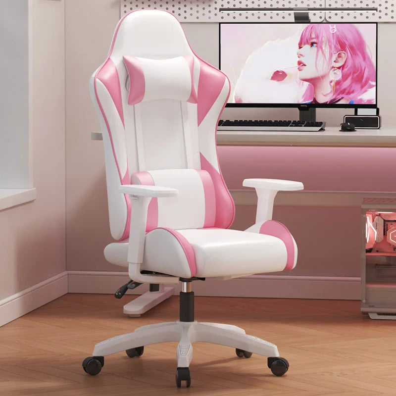Computer-Bürostühle mit Rückenlehne, ergonomischer Gaming-Sessel mit drehbarer Silla-Heimbüromöbel für langes Sitzen
