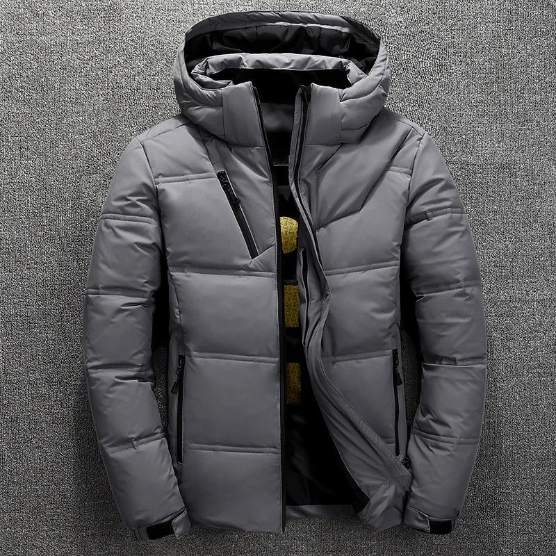 Winter new thick men's down jacket casual lightweight hooded detachable warm white duck down down jacket men's.