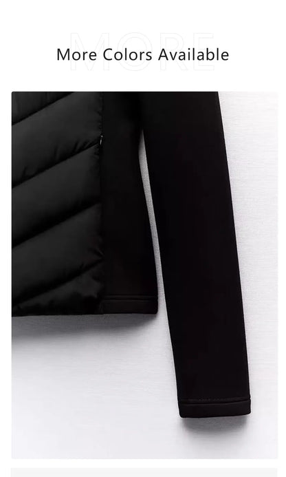 Unizera 2023 Herbst/Winter neues Produkt Damenmode vielseitig lässig lang ärmelig Stehkragen gespleißt Baumwoll mantel.