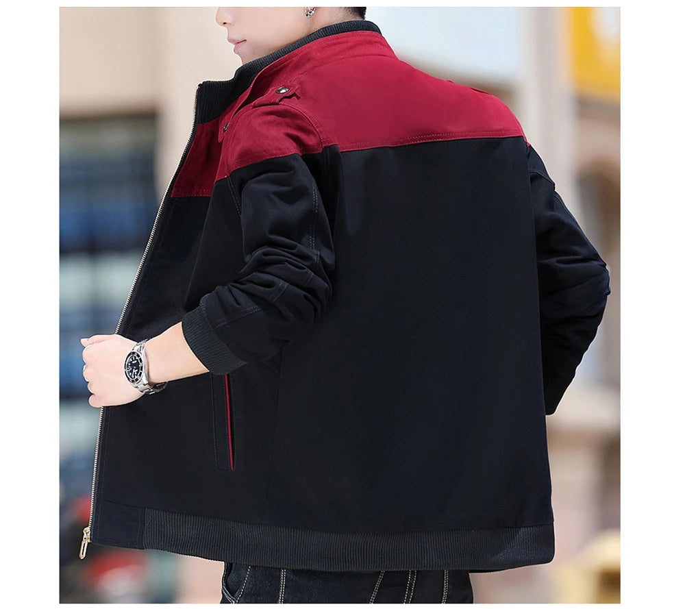 DIMUSI Winter Men's Bomber Jacket Casual Mens Outwear Fleece Warm Coats Fashion Stand Collar Uniform Jackets Mens Brand Clothing.