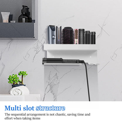 Haartrockner-Halter, Wandmontage, Aufbewahrungsregal, Dyson Airwrap-Halter mit speziellem Steckerschlitz, Haarpflege-Werkzeug, Badezimmer-Organizer