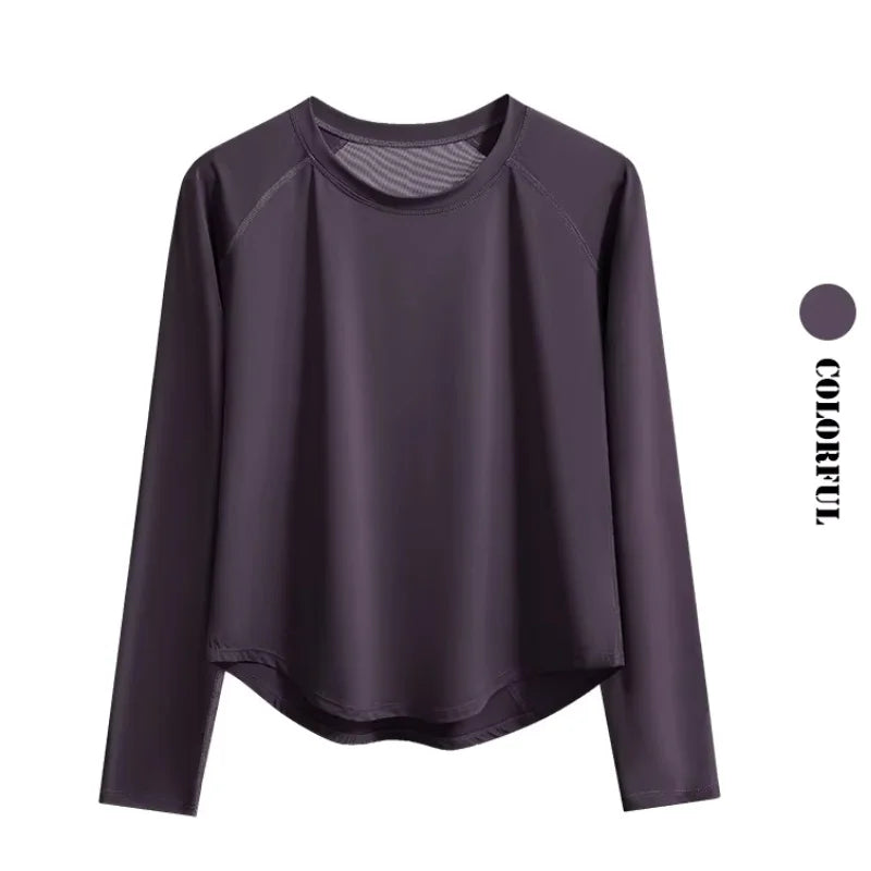 DRUR 2pcs Running Set Women Tracksuit Lightweight Loose Long Sleeve Sport Shirt Pants Sets 2 Piece Sportswear Outfit Gym Clothes