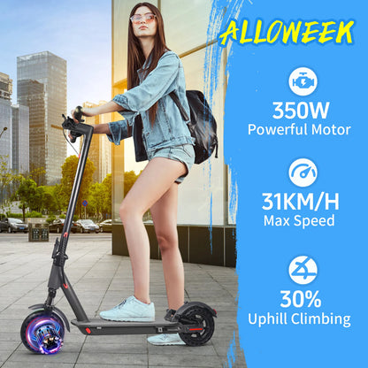 ATSANT TS07 Electric Scooter 600W 36V 10.5ah 31KM/H 35KM Long Range 8.5Inch Tyres with Shock Absorption Turn Signal Escooter.