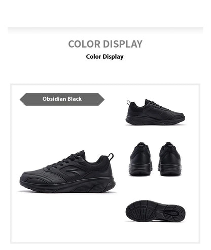 361 Degrees Men Running Shoes Lightweight Cushioning Leather Waterproof Casual Rebound Jogging Non-Slip Sneakers male 672432227