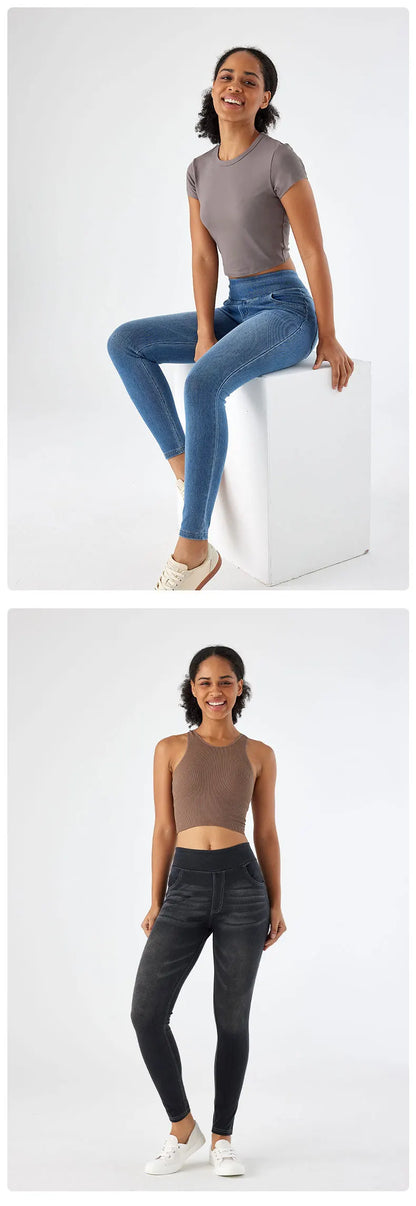 Jeans Women Denim Pant Long Pants Yoga Slim Mom Jeans High Waist Sheath Trousers Casual Pocket Y2k Streetwear Elegant Work 2025.