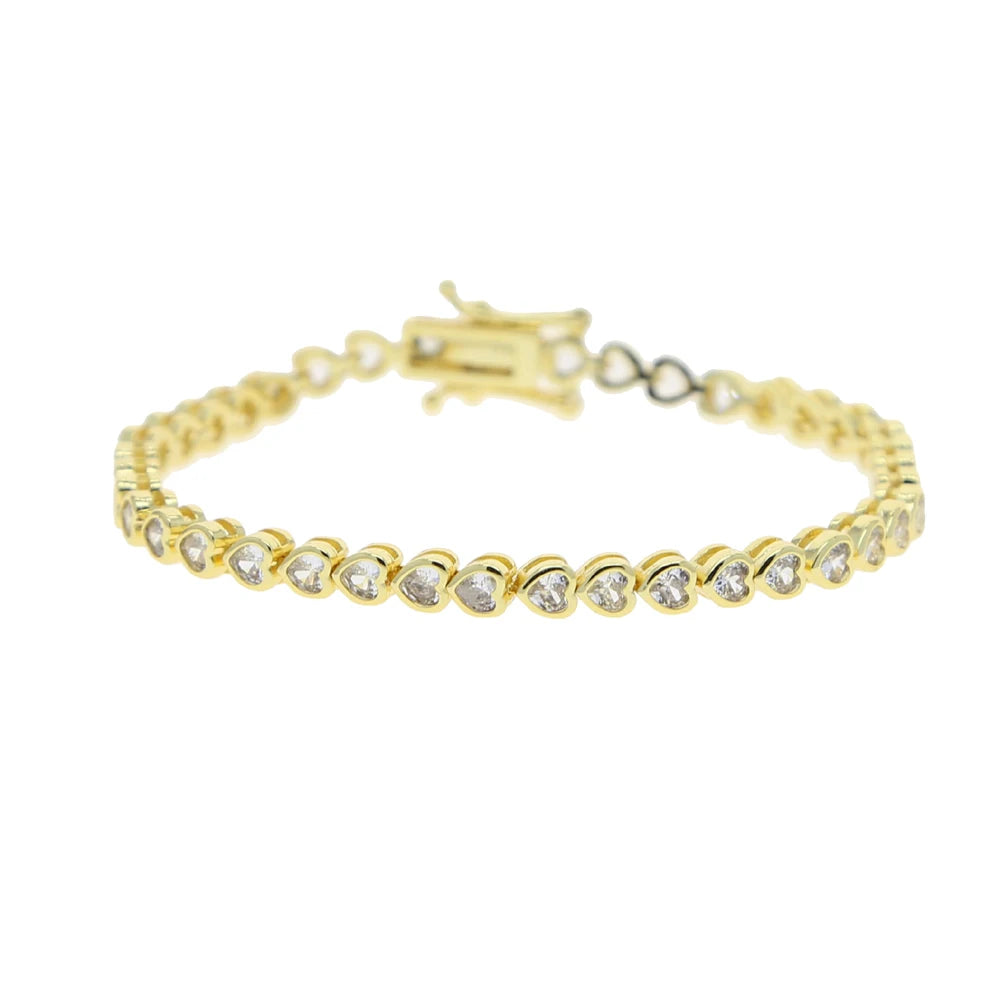 Various Shaped Geometric Bezel Cubic Zirconia 5A CZ Tennis Chain Bracelet Classic Fashion Women Jewelry.
